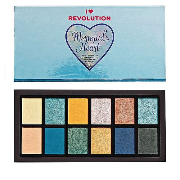 I Heart Revolution Mermaids Heart Eyeshadow Palette - Picture 1 of 5